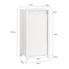 SoBuy BZR100-W Prádelní skříň s rozkládacím pytlem na prádlo Koš na prádlo Koupelnová skříňka Bílá 45x85,5x35 cm