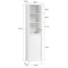 SoBuy BZR102-W Vysoká skříňka na prádlo Koupelnová skříňka Koupelnový nábytek Bílá 5x171x35cm