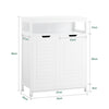 SoBuy BZR121-W Koupelnová skříňka Koupelnový nábytek Příborník Bílá 70x90x35cm