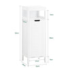 SoBuy BZR122-W Prádelní skříň Koš na prádlo Koupelnová skříňka Bílá 30x90x30 cm