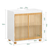 SoBuy BZR125-W Umyvadlová spodní skříňka Koupelnová skříňka Koupelnový nábytek Bílá-přírodní 60x60x33cm