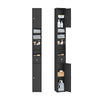 SoBuy BZR34-II-SCH Badzimmerschrank Schmal – Badezimmer Hochschrank aus Holz mit verstellbaren Einlegeböden – Wasserabweisender Badschrank, platzsparendes Badmöbel, Schwarz, 20x180x20cm