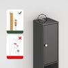 SoBuy BZR34-II-SCH Badzimmerschrank Schmal – Badezimmer Hochschrank aus Holz mit verstellbaren Einlegeböden – Wasserabweisender Badschrank, platzsparendes Badmöbel, Schwarz, 20x180x20cm