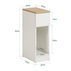 SoBuy FBT111-WN x2 Noční stolek Sada 2Rozkládací stolek Odkládací stolek Noční stolek Bílá 20x60x35cm