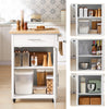 SoBuy FKW102-WN Kuchyňský vozík Servírovací vozík Boční vozík Bílá-přírodní 68x90x46cm