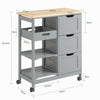 SoBuy FKW79-HG Kuchyňský vozík Servírovací vozík Světle šedý 67 x 84,5 x 37 cm