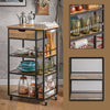 SoBuy FKW99-N Servírovací vozík Boční vozík Barový vozík Kuchyňský vozík Kuchyňský regál s kolečky 50x87x37cm