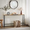 SoBuy FSB19-E Vintage konzolový stůl Odkládací stolek Přírodní a černá 120 x 65 x 20 cm