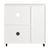 SoBuy FSB78-W Příborník Kuchyňský vozík Skříňka do mikrovlnky Kuchyňská skříňka Bílá 88,5x89x40cm