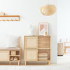 SoBuy FSB87-N Sideboard s posuvnými dveřmi Kuchyňská skříň Odkládací skříňka Nízká komoda Přírodní
