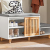 SoBuy FSR125-WN Lavice na boty s podsedákem Botník Taburet 101x46x35 cm