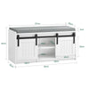 SoBuy FSR133-K-W Lavice na boty se sedátkem Skříňka na boty s posuvnými dveřmi Komoda na boty Úzký botník WD cca 90x46x35cm Bílá barva