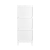 SoBuy FSR177-H-W Vyklápěcí botník se 3 dvířky Botník Úzký botník Bílá 50x130x19 cm