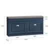 SoBuy FSR64-B Lavice se sedákem Lavice na boty Modrá 104x52x24cm