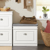 SoBuy FSR82-K-W Botník Botník s klopou Lavice s podsedákem Bílá 60x51x24cm