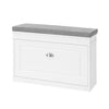 SoBuy FSR82-L-W Botník s klapkou Lavice s podsedákem Bílá 75x51x24cm