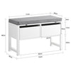 SoBuy FSR88-W Lavice s úložným prostorem Lavice se sedátkem Bílá 72x46x30cm