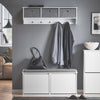 SoBuy FSR98-XL-W Výklopný botník se 2 klapkami Lavice na boty s polštářem na sezení Komoda na boty Lavice bílá WHT cca 100x46x26cm
