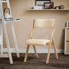 SoBuy FST40-Wx2, Sada 2 skládacích dřevěných židlí, ergonomické polstrované kuchyňské a jídelní židle, skládací židle na balkon a do kanceláře, ideální do kuchyně, na balkon, do zahrady, na kempování, bílá