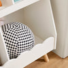 SoBuy KMB100-W Dětský regál s 5 přihrádkami Regál na knihy Úložný regál pro děti Montessori regál bílý WD cca 82x76x35cm