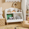 SoBuy KMB100-W Dětský regál s 5 přihrádkami Regál na knihy Úložný regál pro děti Montessori regál bílý WD cca 82x76x35cm