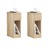 SoBuy FBT111-Nx2 Noční stolek set 2 ks Rozkládací stolek Odkládací stolek Úzký stolek Přírodní 20x60x35cm