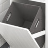 SoBuy BZR110-W Prádelní skříň Koš na prádlo Koupelnová skříňka Koupelnový nábytek Bílá 40x86x39cm