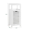SoBuy BZR67-W Prádelní skříňka Sáčky na prádlo Truhla na prádlo Koš na prádlo Koupelnový nábytek Bílá 42x90x30cm