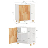 SoBuy BZR75-W Skříňka pod umyvadlo Koupelnová skříňka Koupelnový nábytek Bílá-příroda 60x60x29cm