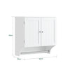 SoBuy BZR84-W Nástěnná skříňka Koupelnová skříňka Kuchyňská skříňka Lékárnička Koupelnový nábytek Bílá 60x60x30cm