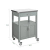 SoBuy FKW22-HG Kuchyňský vozík Servírovací vozík Světle šedá 60x92x44cm
