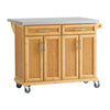 SoBuy FKW69-N Kuchyňský ostrůvek Kuchyňský vozík Servírovací vozík Bambusový 115x92x46-71cm