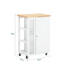 SoBuy FKW75-WN Kuchyňský vozík Servírovací vozík Boční vozík Bílá-přírodní 60x90x40cm