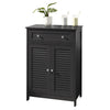 SoBuy FRG238-DG Koupelnová komoda Koupelnová skříňka Koupelnový nábytek Příborník Předsíňová skříňka Tmavě šedá 57x87x33cm