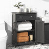 SoBuy FRG238-DG Koupelnová komoda Koupelnová skříňka Koupelnový nábytek Příborník Předsíňová skříňka Tmavě šedá 57x87x33cm