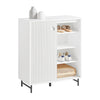 SoBuy FSB62-W Botník Kuchyňská skříňka Příborník Komoda Boční skříňka Úložná skříň Bílá 70x87x37cm