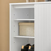 SoBuy FSB62-W Botník Kuchyňská skříňka Příborník Komoda Boční skříňka Úložná skříň Bílá 70x87x37cm