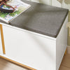 SoBuy FSR117-W Lavice na boty se sedákem Lavice s úložným prostorem Lavice do předsíně Botník Botník s lavicí 90x46x34cm