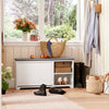 SoBuy FSR119-W Botník Lavice s podsedákem Hrudní lavice Sedák na boty 90x46x24cm