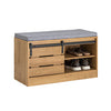 Botník SoBuy FSR120-N Lavice s posuvnými dveřmi Botník Přírodní 80x48x35cm