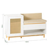 SoBuy FSR128-W Botník Lavice s úložným prostorem Bílo-přírodní 100x60x35cm