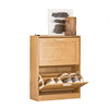 SoBuy FSR137-N Sklápěč bot Botník se 2 klapkami Úzký botník 60x79x23cm