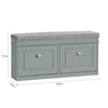 SoBuy FSR64-HG Sedák Lavice s podsedákem Lavice na boty Světle šedá 104x51x24cm