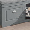 SoBuy FSR64-HG Sedák Lavice s podsedákem Lavice na boty Světle šedá 104x51x24cm