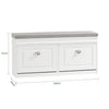 SoBuy FSR64-W Lavice se sedákem Lavice na boty Bílá 104x52x24cm