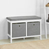 SoBuy FSR81-HG Komoda Lavice s úložným prostorem Lavice na boty se sedákem Truhla na boty Bílá 70x50x30cm