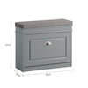 SoBuy FSR82-K-HG Lavice s botníkem Botník Světle šedý 61x51x24cm
