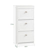 SoBuy FSR94-W Sklápěč bot Botník se 3 klopami Bílý 53x117x24cm