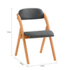 SoBuy FST92-SGx2 Skládací židle, čalouněné dřevo, sada 2 kusů - ergonomická kuchyňská a jídelní židle, skládací a prostorově úsporná, kompletně smontovaná, do kuchyně, na balkon, do kanceláře, tmavě šedá, 47,5 x 77 x 59 cm