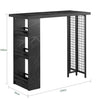 SoBuy FWT100-SCH Barový stůl Jídelní stůl Kuchyňský stůl Odkládací stolek Černý 120x105x50cm